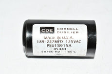 NEW Cornell Dubilier PSU18915A 189 �F 125 V Aluminum Electrolytic Capacitors Radial