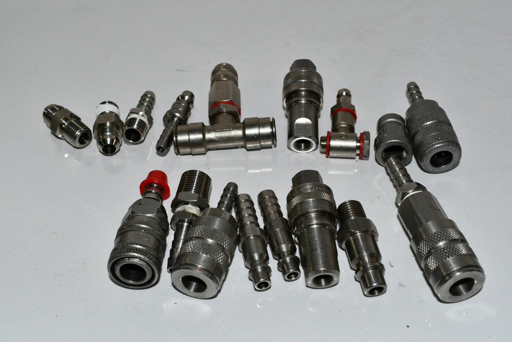 Lot of Control Valves Fittings Couplings Straight Tee & More