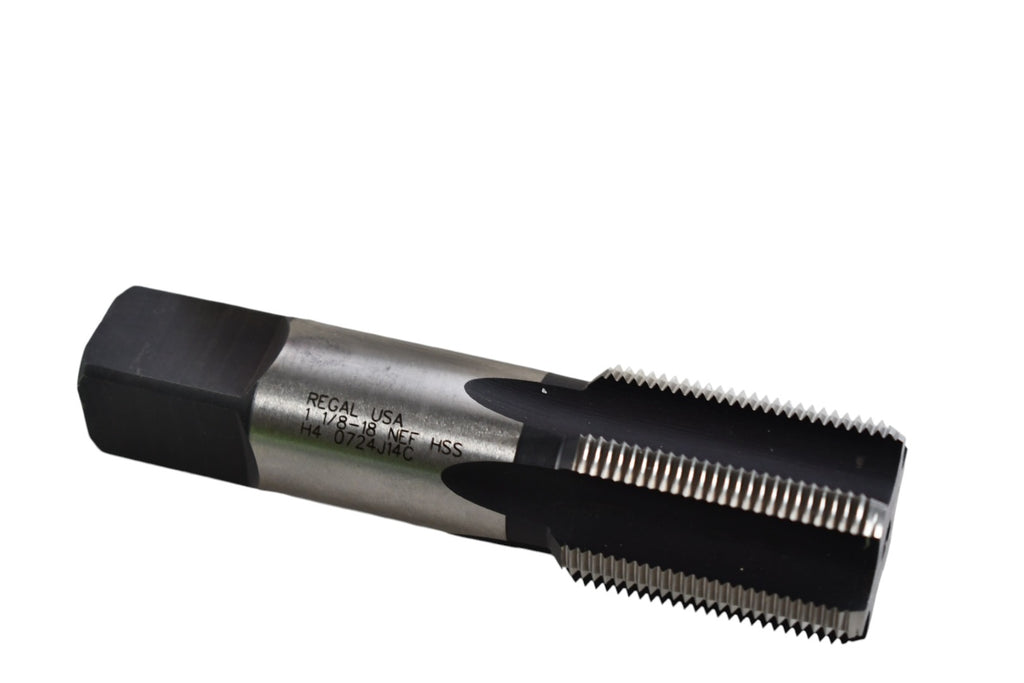 NEW Regal Cutting Tools 013402AS Straight Flute Tap: 1-1/8-18 UNEF, 6 Flute, Bottoming Chamfer, HSS, Bright/Uncoated Finish