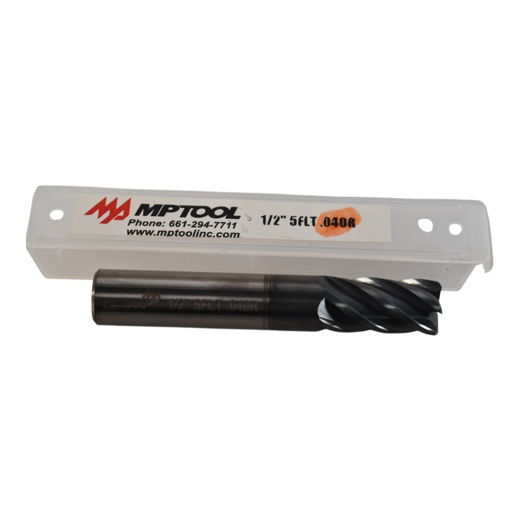 NEW MP Tool 1/2'' .500 Carbide End Mill 5FL .040 R 3'' OAL