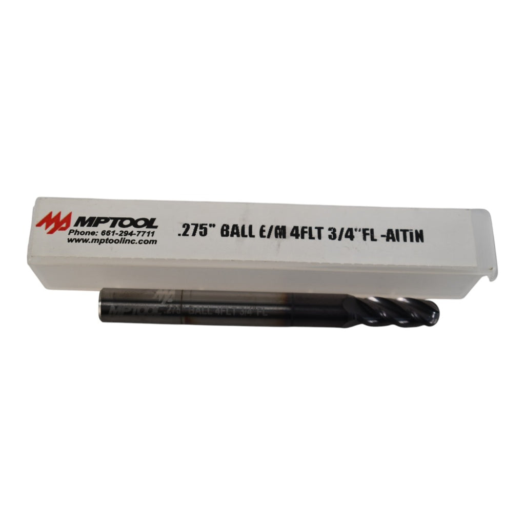NEW MP Tool .275'' Carbide Ball End Mill 4FL 3/4'' LOC AITIN 3'' OAL