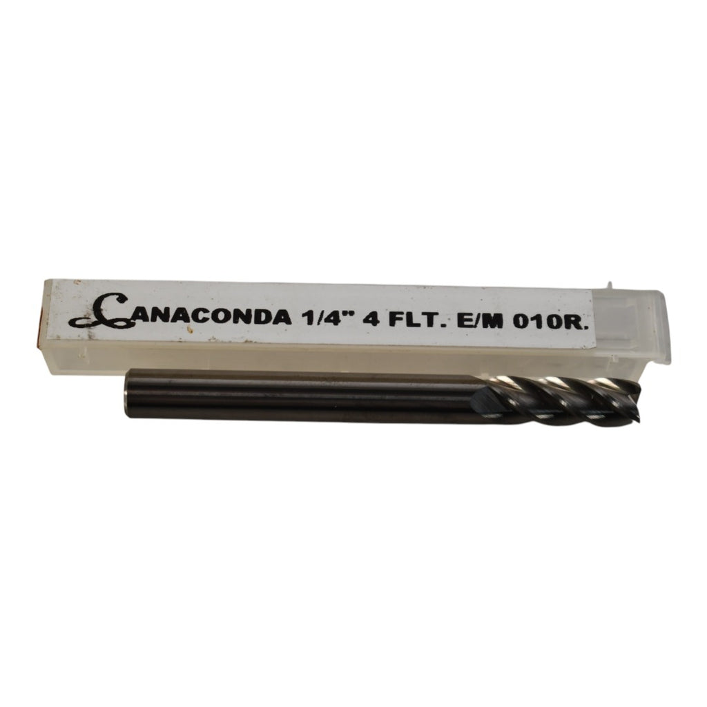 NEW Anaconda 1/4'' Carbide End Mill 4FL .010R 2-1/2'' OAL