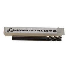 NEW Anaconda 1/4'' Carbide End Mill 4FL .010R 2-1/2'' OAL