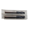 Lot of 2 NEW Anaconda .3400'' Carbide Ball End Mill Quantum 4FL 2-1/2'' OAL