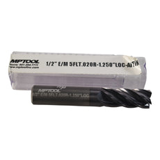 NEW MP Tool 1/2'' Carbide End Mill .020R 1.250'' LOC AITIN 3'' OAL