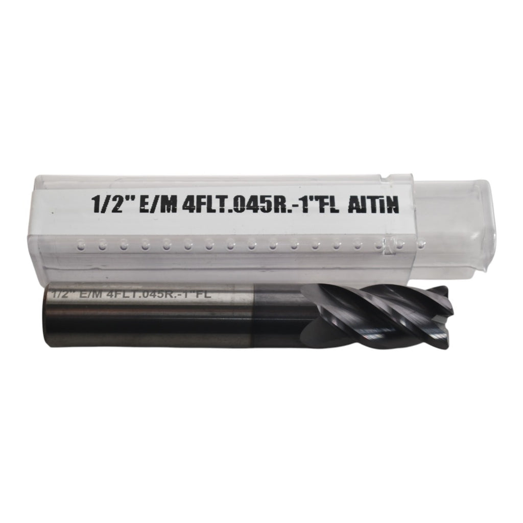 NEW MP Tool 1/2'' Carbide End Mill Cutter 4FL .045R 1'' LOC AITIN 3'' OAL
