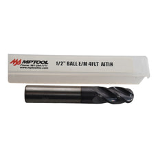 NEW MP Tool 1/2'' Ball Carbide End Mill 4FL AITIN 3'' OAL