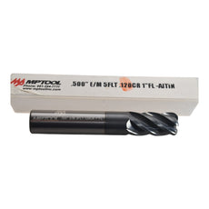NEW MP Tool .500 1/2'' Carbide End Mill 5FL .120 CR 1'' LOC AITIN 3'' OAL