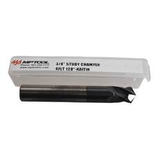 NEW MP Tool 3/8'' Carbide Stubby Chamfer End Mill Cutter 4FL 120 deg. XAITIN