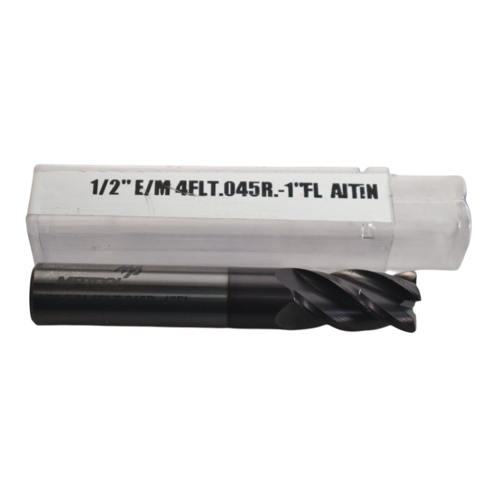 NEW MP Tool 1/2'' Carbide End Mill 4FL .045R 1'' LOC AITIN 3'' OAL