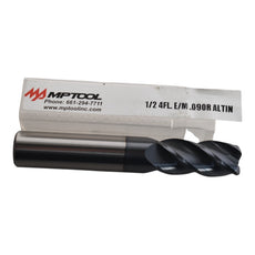 NEW MP Tool 1/2'' Carbide End Mill 4FL .090R ALTIN 3'' OAL