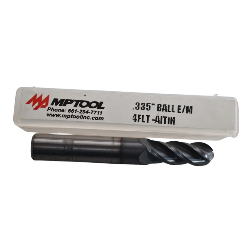 NEW MP Tool .335'' Carbide Ball End Mill 4FL AITIN 2-1/2'' OAL