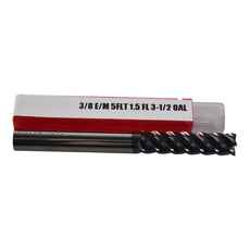 NEW MP Tool 3/8'' Carbide End Mill 5FL 1-1/2'' LOC 3-1/2'' OAL