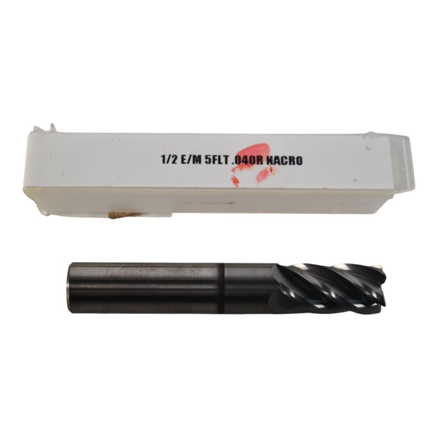 NEW MP Tool 1/2'' Carbide End Mill 5FL .040R NACRO 3'' OAL