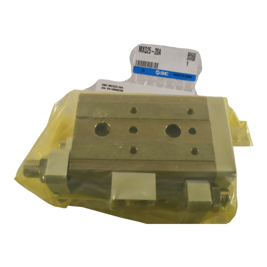 NEW SMC MXQ25-20A cyl, slide table, stroke adj, MXQ GUIDED CYLINDER