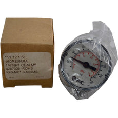 NEW SMC 111.12.1.5'' 160PSI/MPA 1/4'' NPT CBM M5 Pressure Gauge