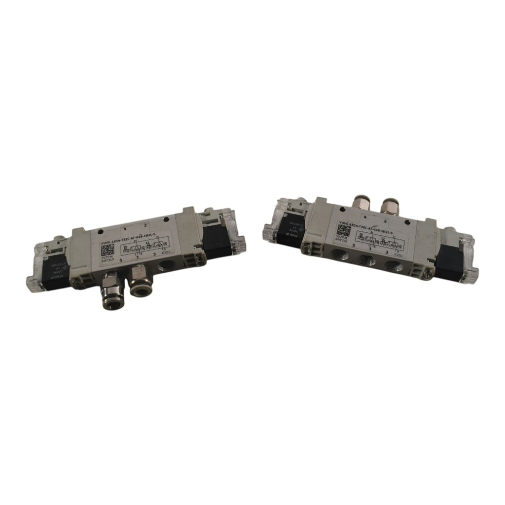 Lot of 2 Festo VUVG-LK14-T32C-AT-G18-1H2L-S Solenoid Valve 24VDC