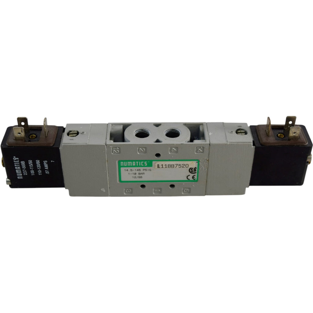 NUMATICS L11BB7520 SOLENOID VALVE 14.5-145 PSIG 1-10 BAR