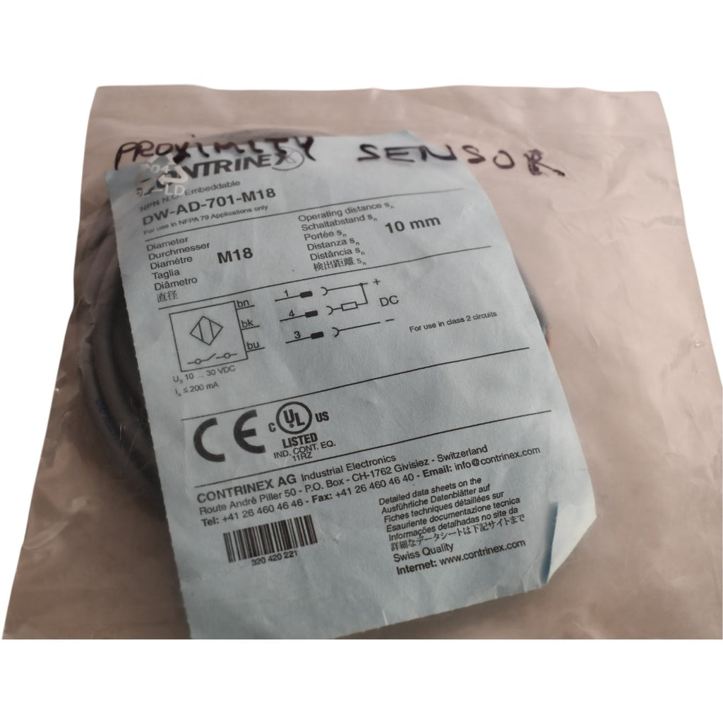 NEW Contrinex DW-AD-701-M18 Inductive Proximity Sensor