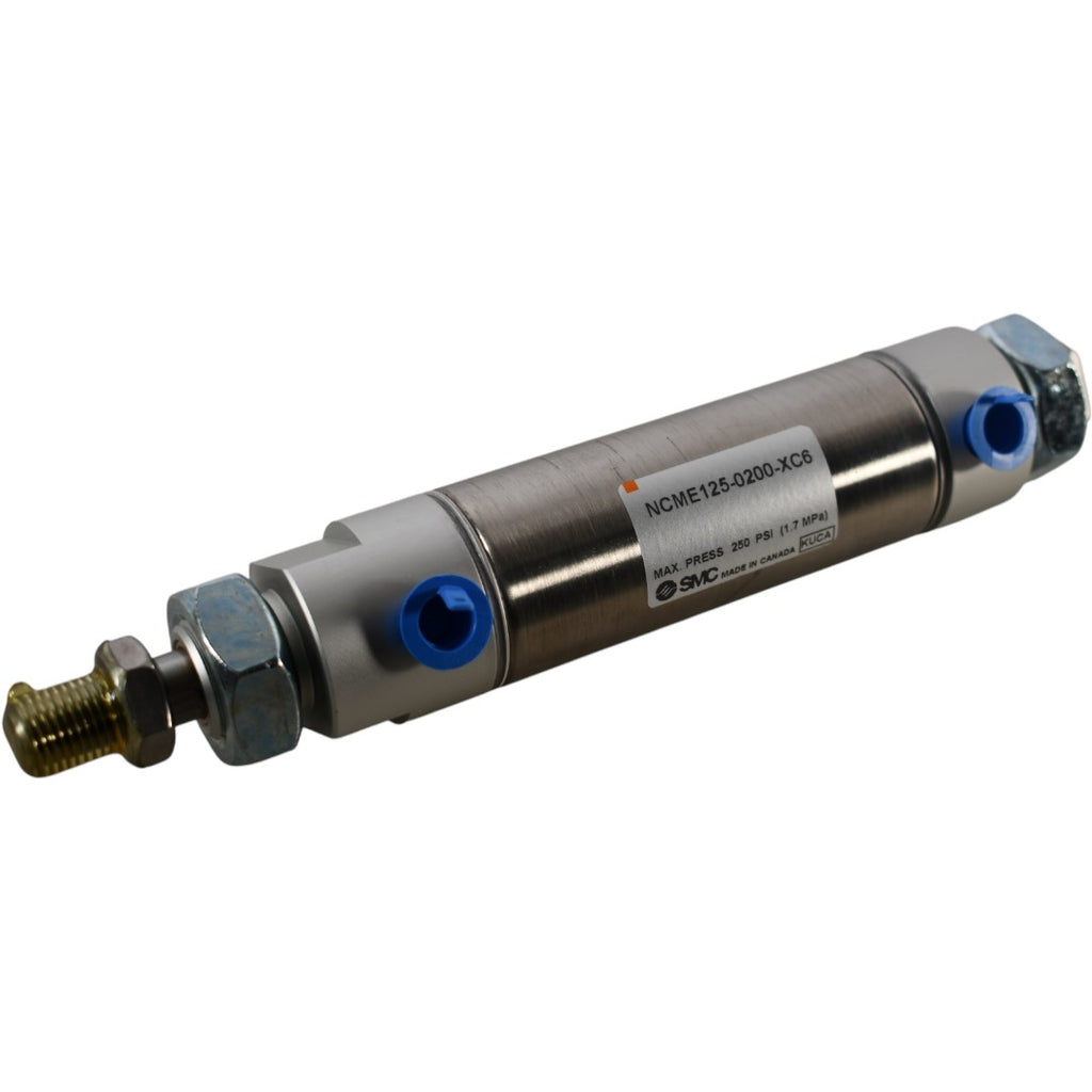 NEW SMC NCME125-0200-XC6 cyl, air, s.s. rod, NCM ROUND BODY CYLINDER