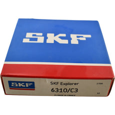 NEW SKF 6310/C3 Radial/Deep Groove Ball Bearing - Straight Bore, 50 mm ID, 110 mm OD, 27 mm Width