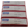 Lot of 5 NEW SKF 6206-2RS1 Radial/Deep Groove Ball Bearing - Straight Bore, 30 mm ID, 62 mm OD, 16 mm Width