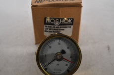 NEW Noshok 25-310-30-psi/kPa, 2-1/2'' Brass Case Pressure Gauge
