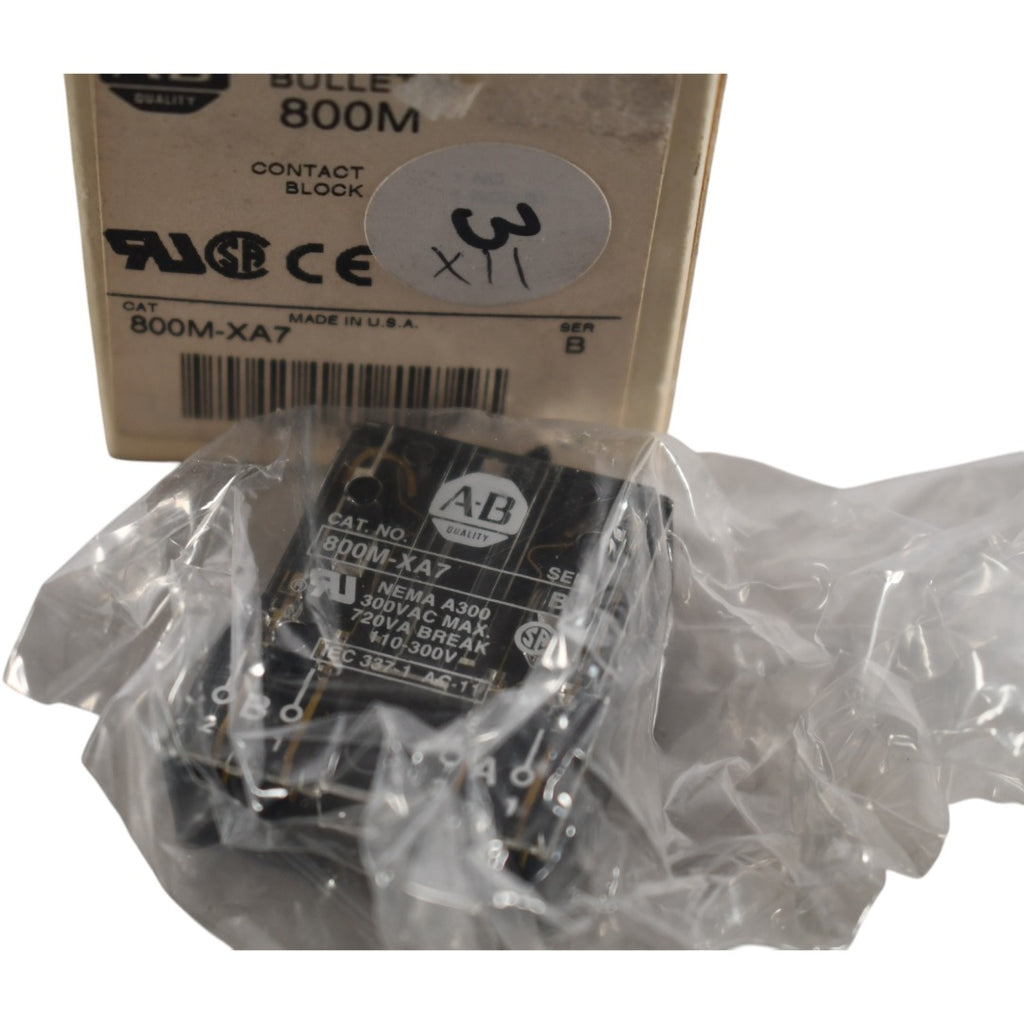 NEW Allen Bradley 800M-XA7 Contact Block, 800M Push Button Family, 1 Normally Closed