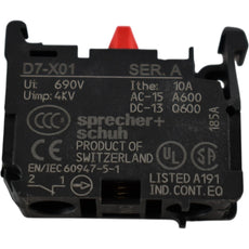 NEW Sprecher & Schuh D7-X01 Contact Block