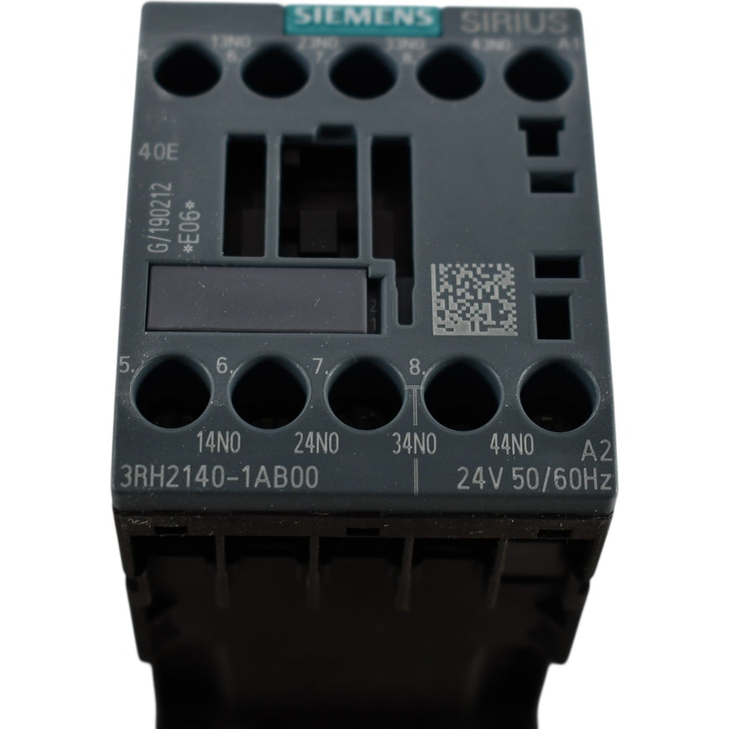 NEW Siemens 3RH2140-1AB00 contactor relay, 4 NO, 24 V AC, 50/60 Hz, screw terminal, frame size S00