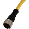 NEW Banner Engineering DEE2R-53D Cordset, M12 Straight, Female to Male, 5 Pin, 3 ft, Yellow PVC, DEE2R Series