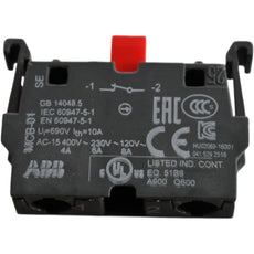 NEW ABB MCB-01 Contact Block, SPST-NC, 6 A, 120 VAC, FrontMounting, Holder Required