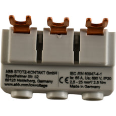 NEW ABB S1-M1-25 Power Feed Block, 3-Phase, Flat, For Use With Ms116/132 Mmp