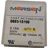 Pack of 5 NEW Mersen GSD3-15/100 Miniature fuse GSD - Fast-Acting 250VAC 3.15A Size 5x20 Ferrule