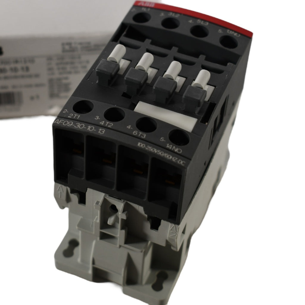NEW ABB AF09-30-10-13 Non-Reversing Contactor, 100-250VAC/VDC Coil, 3-Pole, 1NO Aux., AF09 Series