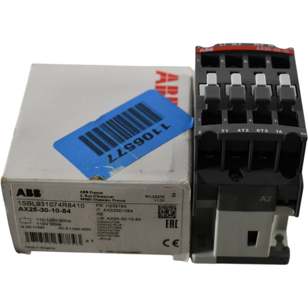NEW ABB AX25-30-10-84 1SBL931074R8410 Contactor 110V50Hz/110-120V60Hz