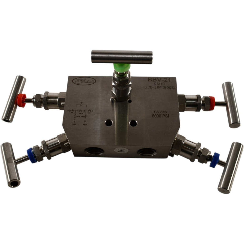 NEW Dwyer BBV-21 Series BBV-2 5-valve manifold with side mounted vent valves