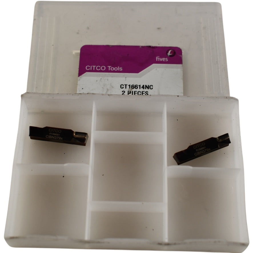 Pack of 2 NEW CITCO Tools CT16614NC Carbide Grooving Inserts