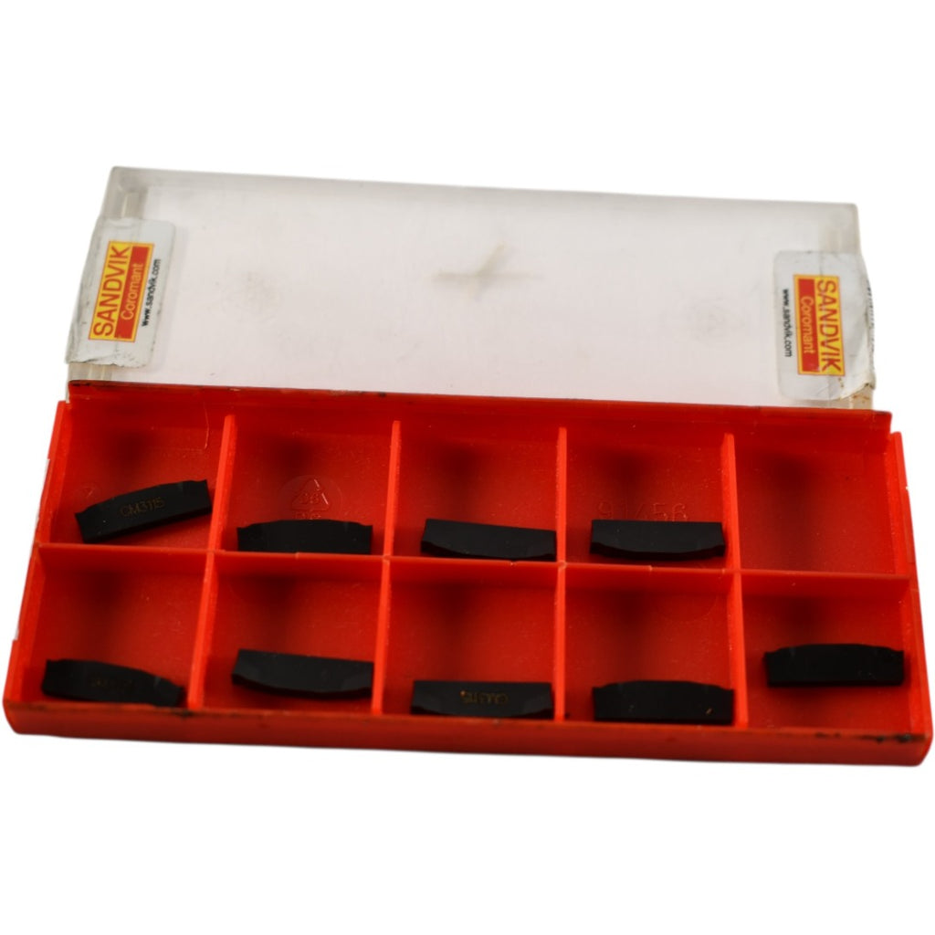Pack of 9 NEW Sandvik N123G2-0300-0002-CM 3115 Carbide Inserts Grooving