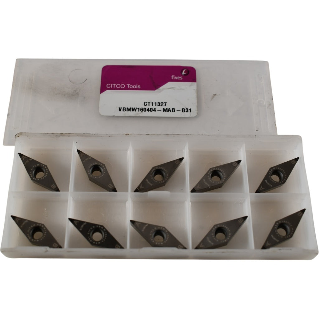 Pack of 10 NEW CITCO CT11327 VBMW160404-MAB-B31 Carbide Inserts Indexable