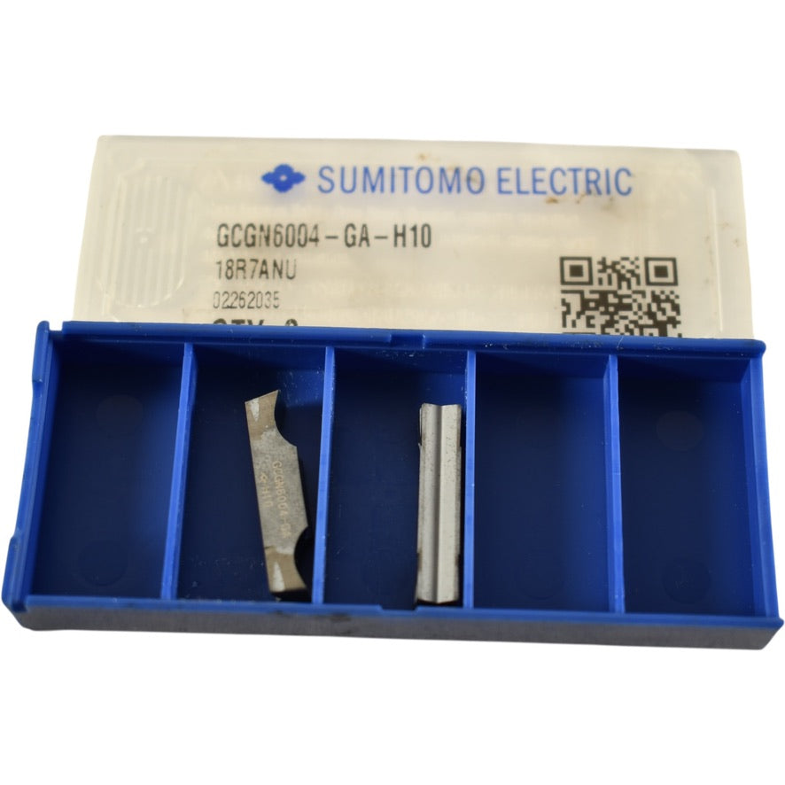 Pack of 2 NEW Sumitomo GCGN6004-GA Grade H10 Carbide Insert Grooving
