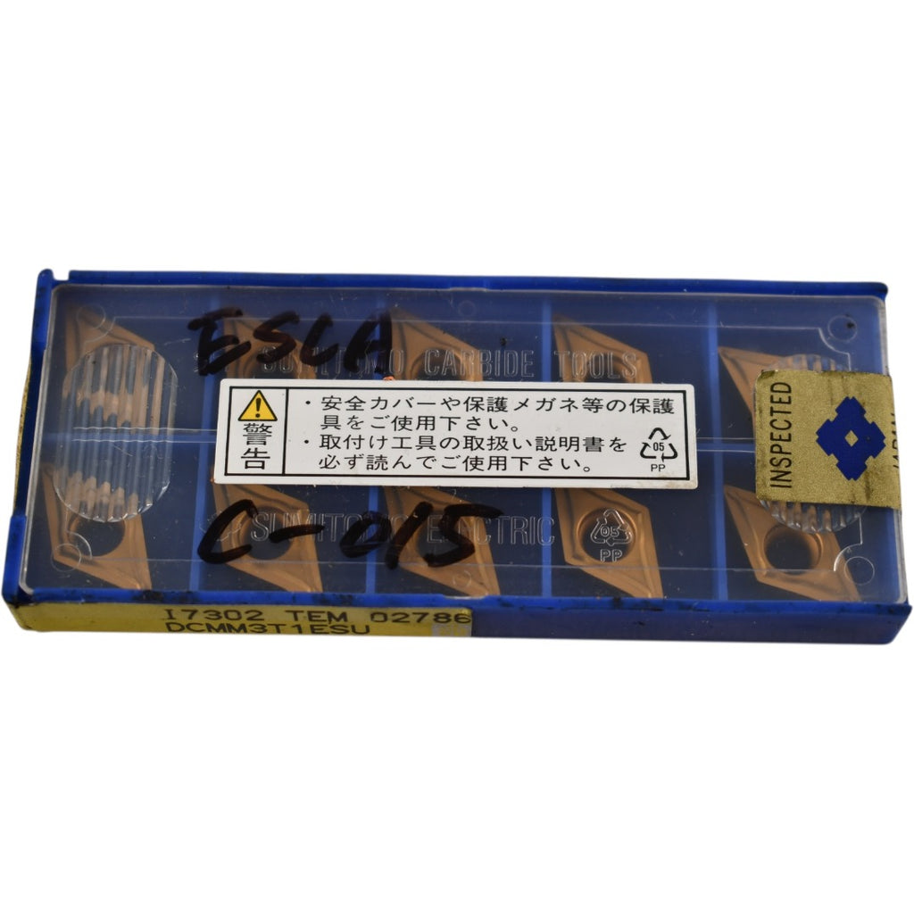 Pack of 10 NEW Sumitomo DCMM3T1ESU Grade AC2000 Carbide Insert Indexable