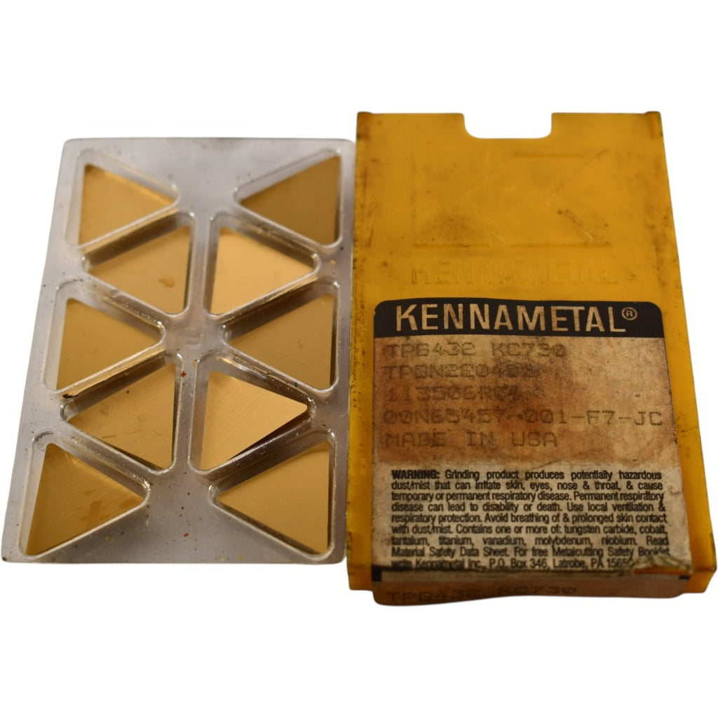 Pack of 10 NEW Kennametal TPG432 Grade KC730 Carbide Insert