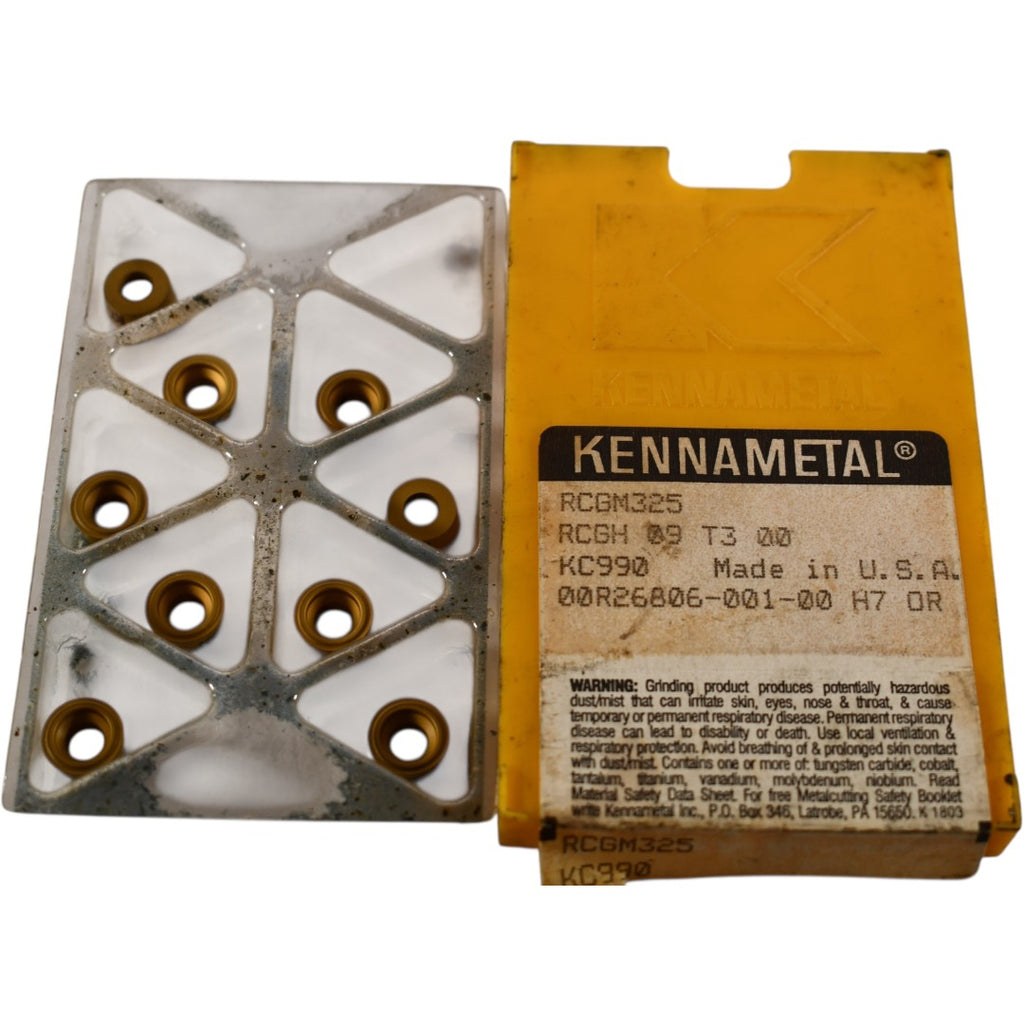 Pack of 9 NEW Kennametal RCGM325 Grade KC990 Carbide Insert