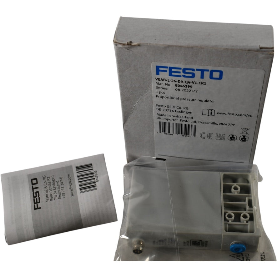 NEW Festo VEAB-L-26-D9-Q4-V1-1R1 8046299 Proportional pressure control valve