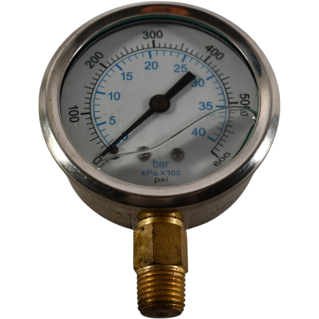 2-1/2'' Liquid Filled Pressure Gauge 0-600 PSI 0-40 kPa x100