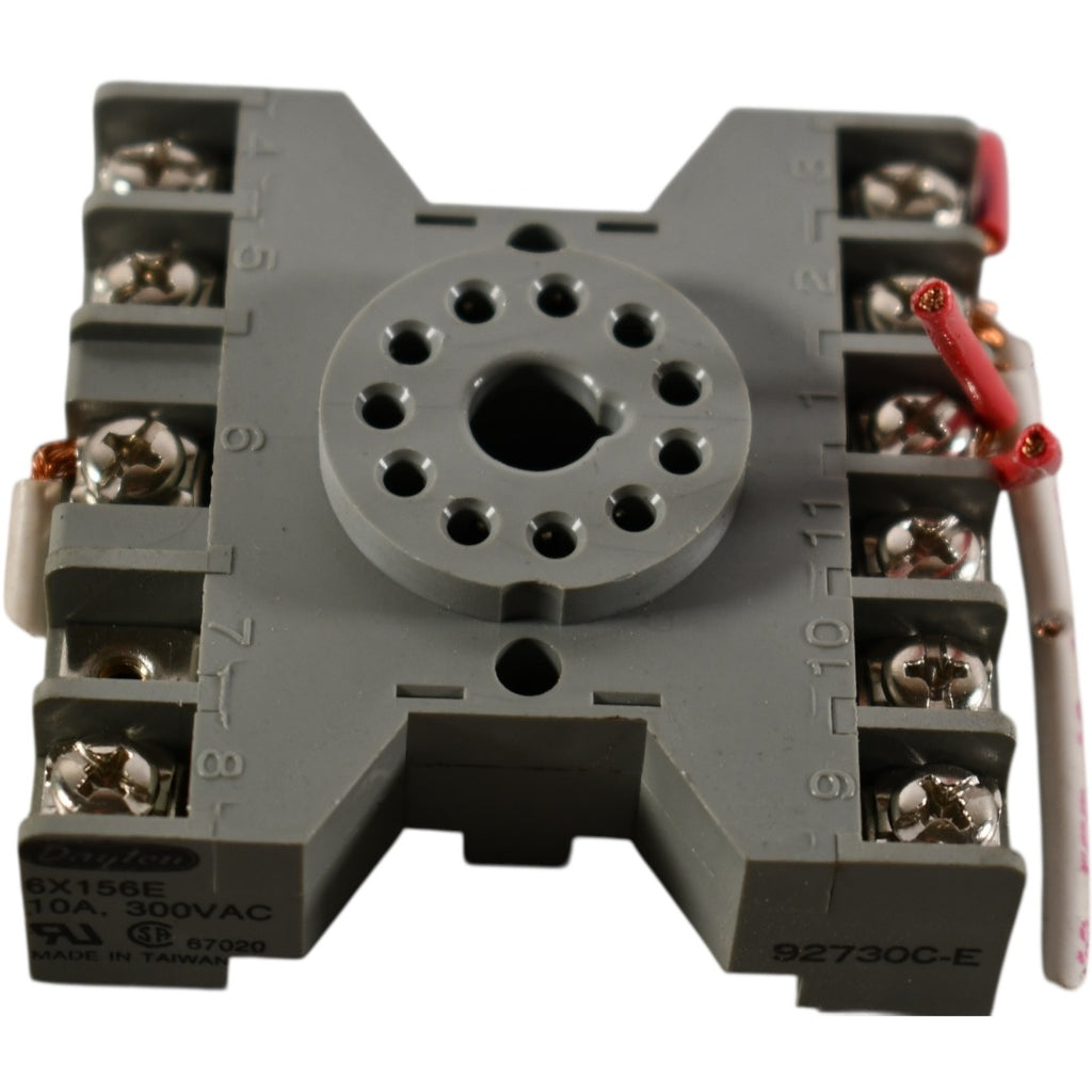 DAYTON 6X156E RELAY SOCKET BASE 10A, 300VAC