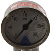 Anderson Instruments EK06601100211 MINI PRESSURE GAUGE 0.75'' TC BOTTOM MOUNT 0-30 PSI 2.5'' DIAL NO FILL ANDERSON