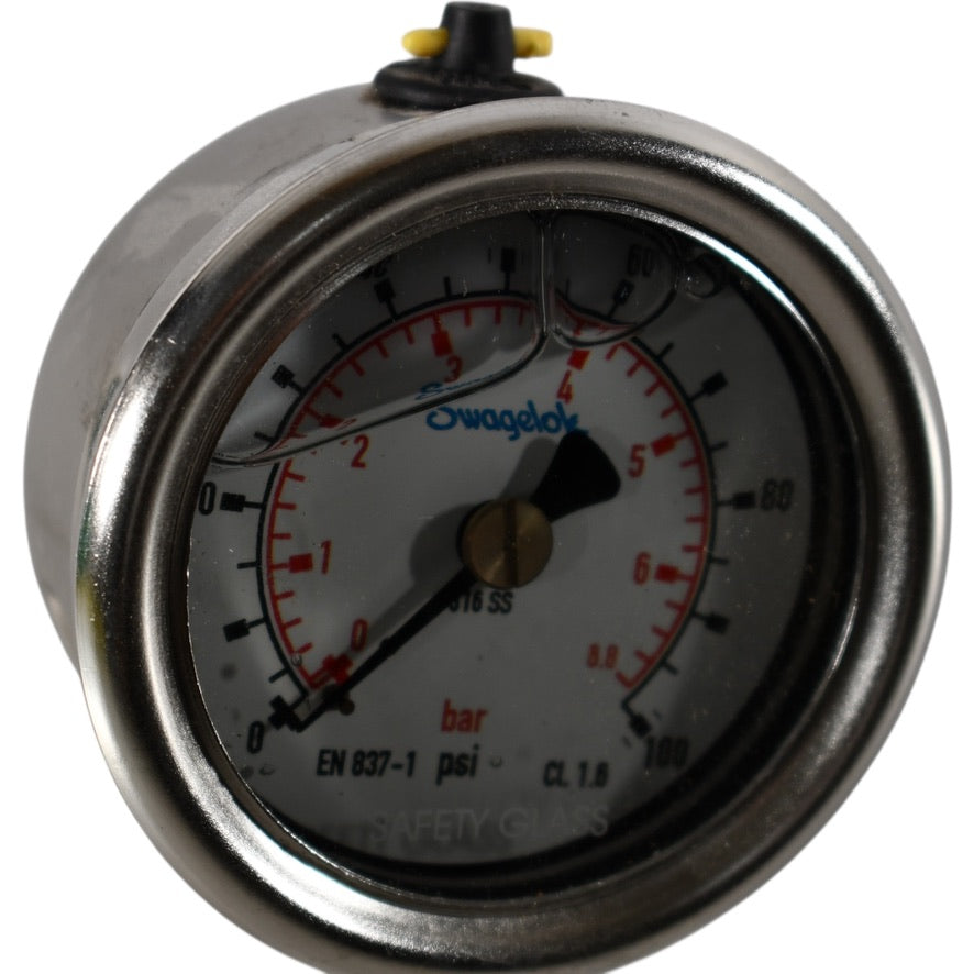 Swagelok EN837-1 Pressure Gauge 0 To 100 PSI 0 TO 6.8 Bar