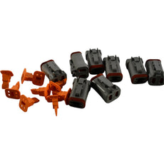 Lot of 8 NEW Deutsch DT06-4S 4 Rectangular Connectors - Housings Plug Gray